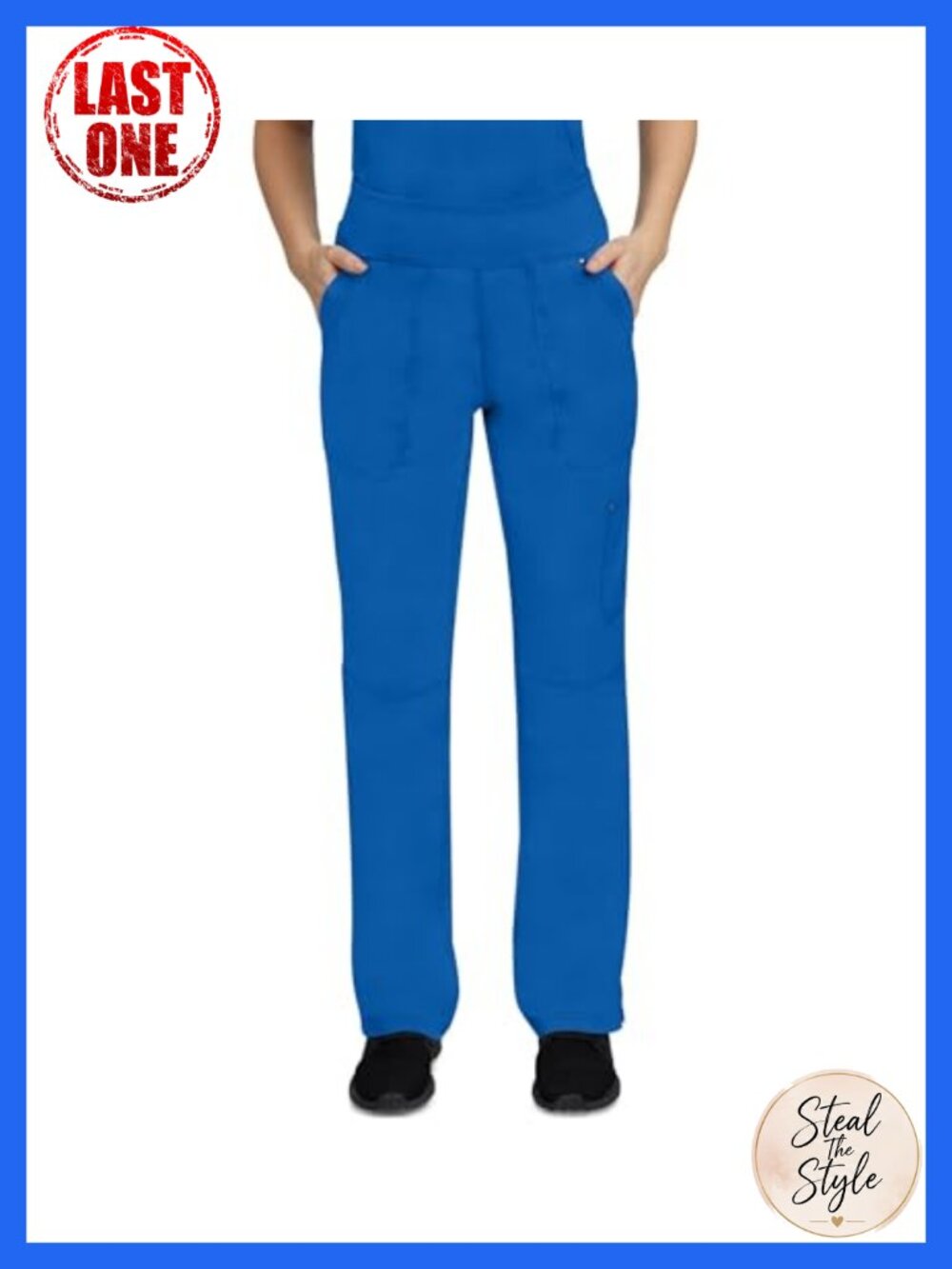 Womens Scrub Pant Tori Cargo Bottoms 5 Pockets Pull On Straight Leg